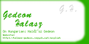 gedeon halasz business card